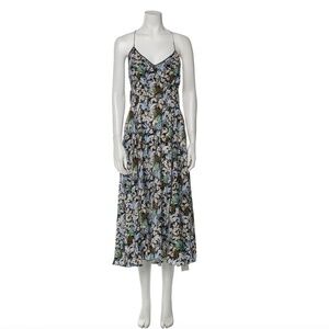 Maje Floral Print Midi Length Dress